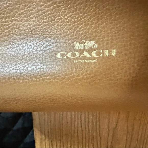 Coach Brown Leather Derby Tote with Dark Brown Straps and Burgundy interior - Picture 8 of 8